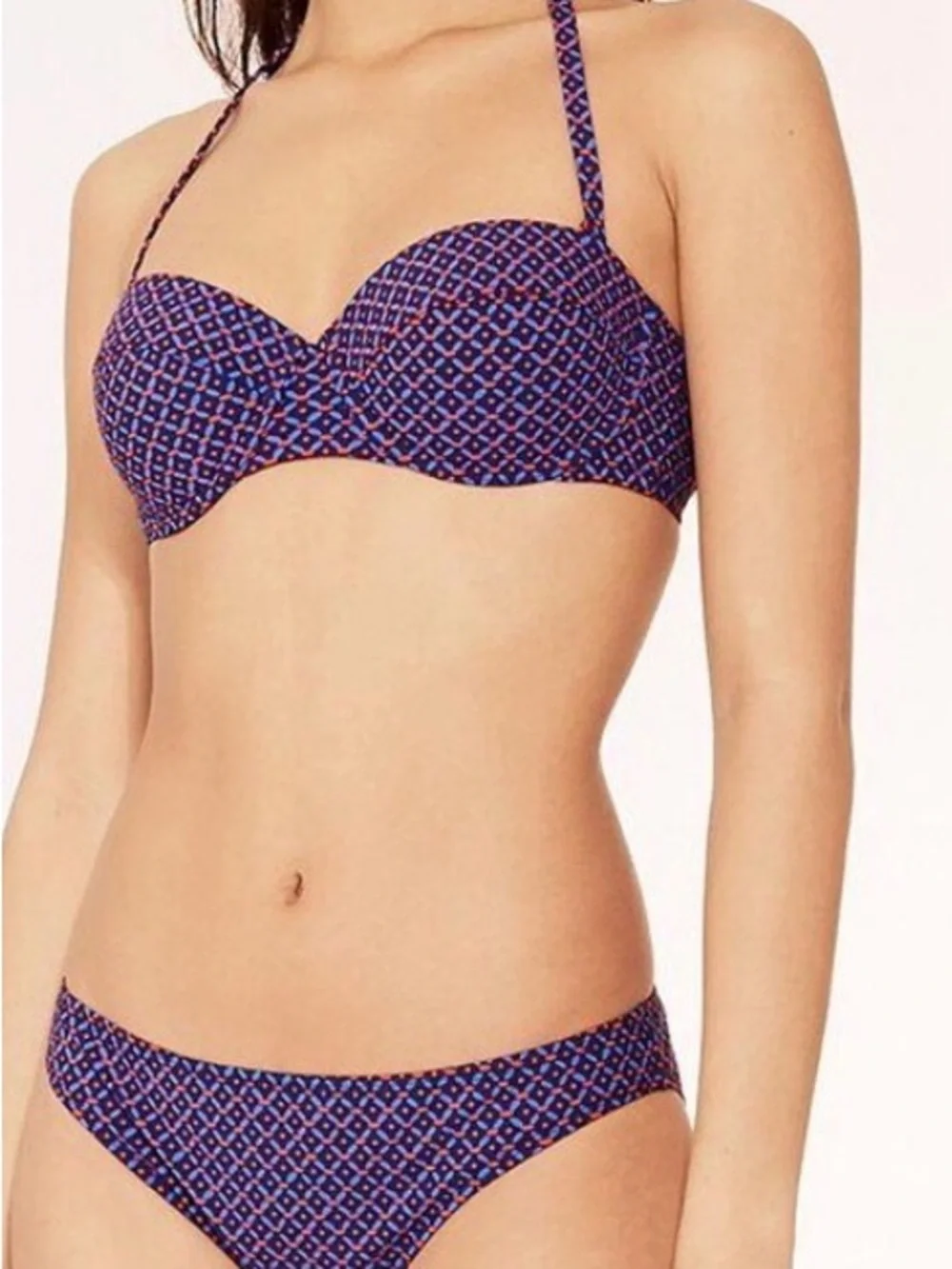 Tory Burch Navy Sea Ochos Rios Underwire Swimsuit Bikini 2-Piece Set size XS
